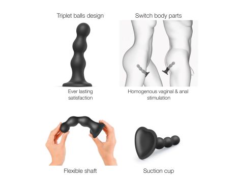 DILDO PLUG BALLS NOIR - XXL - 4