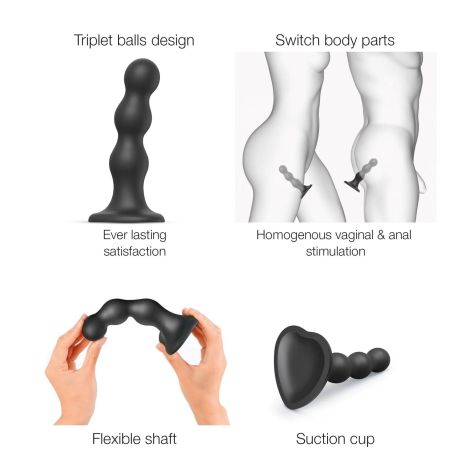 DILDO PLUG BALLS NOIR - XXL - 4