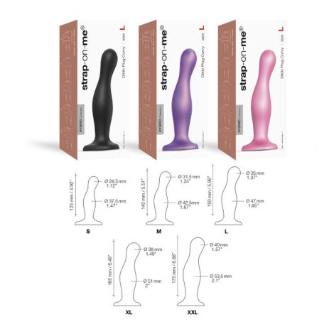 DILDO PLUG CURVY BLACK - XL - 4