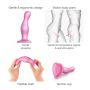 DILDO PLUG CURVY METALLIC SUGAR PINK- S - 6