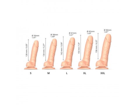 SLIDING SKIN REALISTIC DILDO VANILLA M - 4