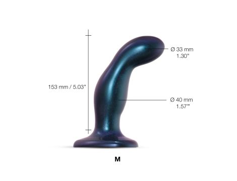 DILDO PLUG SNAKY BLEU METALLIC - M - 4