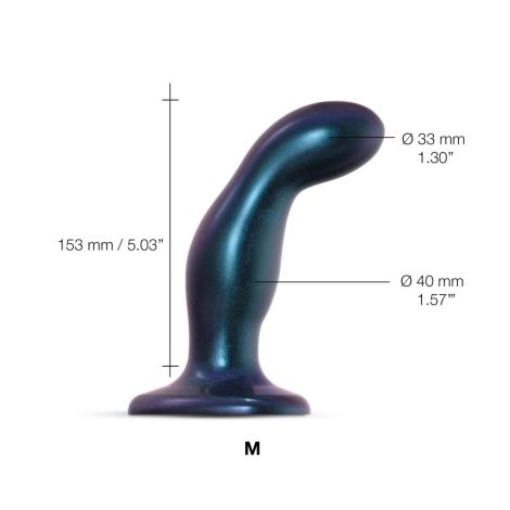 DILDO PLUG SNAKY BLEU METALLIC - M - 5