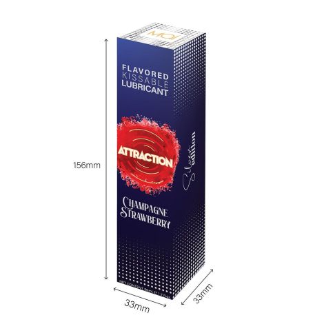 LUBRICANT ATTRACTION CHAMPAGNE STRAWBERRY 50 ML - 6