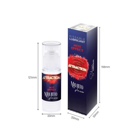 LUBRICANT ATTRACTION HEAT MOJITO 50 ML - 5