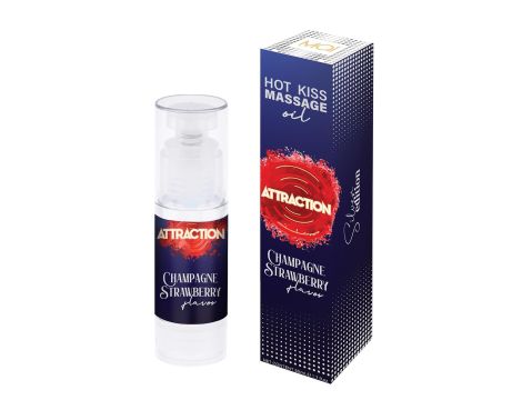 MASSAGE OIL  ATTRACTION CHAMPAGNE STRAWBERRY 50 ML