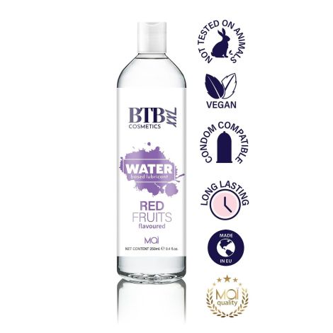 BTB WATER BASED FLAVORED RED FRUITS LUBRICANT 250ML - 2