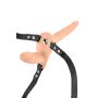 DOUBLE STRAP-ON VIBRATING FLESH STRAP-ON DILDO - 3