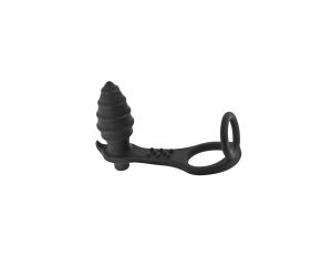 PROSTATE STIMULATOR COCKRING PLUG AP071 BLACK - image 2