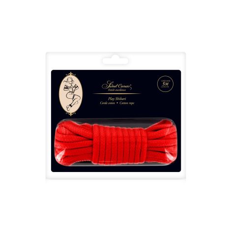 SM BONDAGE ROPE RED 5M (Size: T1) - 2