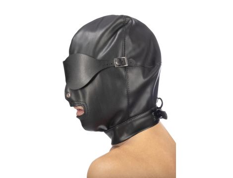 PU FETISH MOUTH HOOD