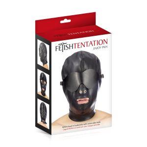 PU FETISH MOUTH HOOD - image 2