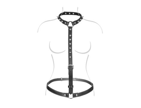 SEXY BUST HARNESS WITH SPIKES