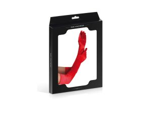 LONG SATIN RED GLOVES TU (Size: TU) - image 2