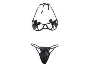 SET 2 PCS BLACK BOWS TU (Size: TU) - image 2