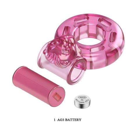 BAILE - Vibrating Cock Ring Bear Pink - 5