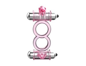 BAILE - BUNNY SNUGGLES COCK CLIT RING, 10 vibration functions - image 2