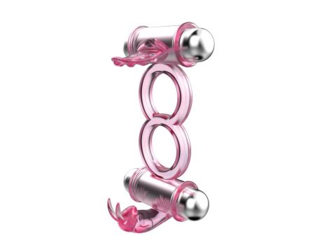 BAILE - BUNNY SNUGGLES COCK CLIT RING, 10 vibration functions