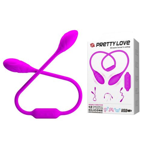 PRETTY LOVE -Dream lover's whip, 12 vibration functions Bendable