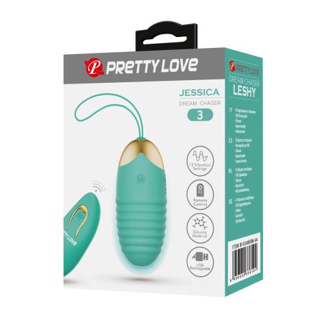 PRETTY LOVE - JESSICA Dream chaser 3, Green, Wireless remote control 12 vibration functions - 7