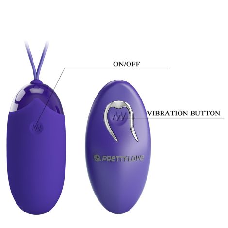 PRETTY LOVE - Berger - Youth,  Wireless remote control 12 vibration functions - 8