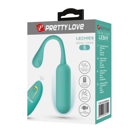 PRETTY LOVE - LECHIES  Dream chaser 5, Green, Wireless remote control 12 vibration functions Memory function - 8