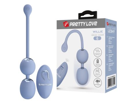 PRETTY LOVE - WILLIE Dream chaser 6, Blue, Wireless remote control 12 vibration functions Memory function