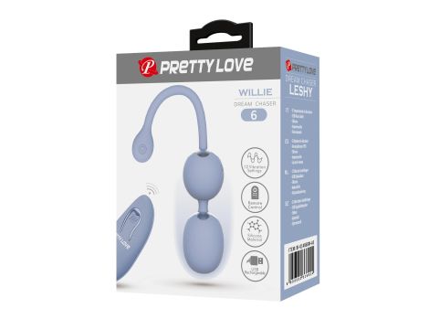 PRETTY LOVE - WILLIE Dream chaser 6, Blue, Wireless remote control 12 vibration functions Memory function - 3