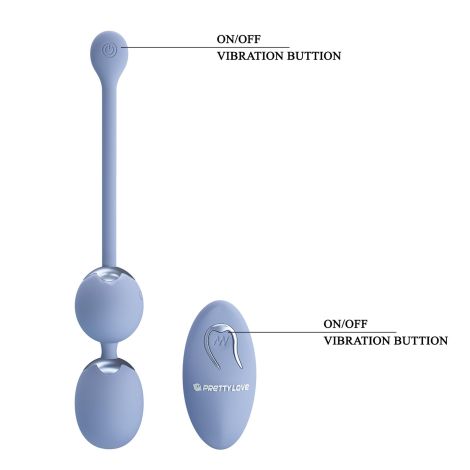 PRETTY LOVE - WILLIE Dream chaser 6, Blue, Wireless remote control 12 vibration functions Memory function - 6