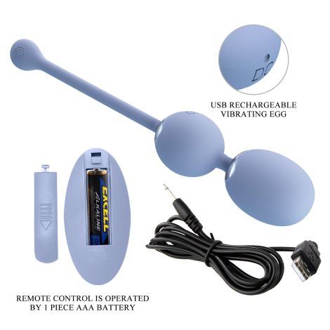 PRETTY LOVE - WILLIE Dream chaser 6, Blue, Wireless remote control 12 vibration functions Memory function - 7