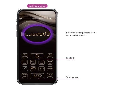 PRETTY LOVE - CASPER Purple 12 vibration functions Mobile APP remote control - 6