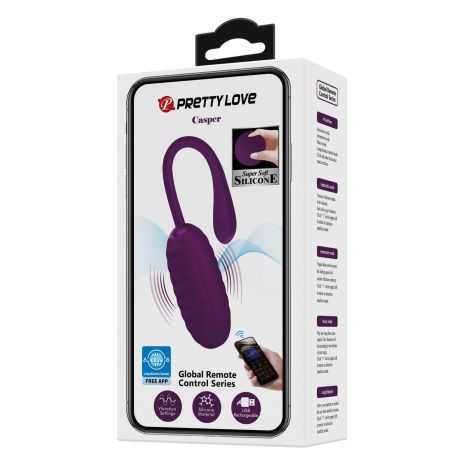 PRETTY LOVE - CASPER Purple 12 vibration functions Mobile APP remote control - 8