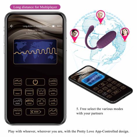 PRETTY LOVE - CASPER Purple 12 vibration functions Mobile APP remote control - 18