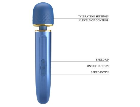 PRETTY LOVE - Colorful Massager Blue, 7 vibration functions 5 levels of speed control - 3