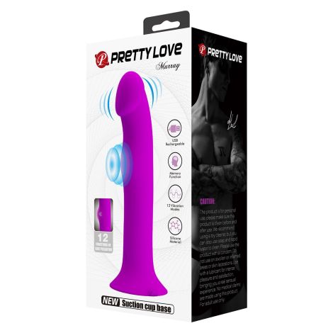 PRETTY LOVE - Murray PURPLE, 12 vibration functions 12 pulse wave settings Suction base - 12