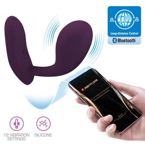 PRETTY LOVE - Baird Purple, 12 vibration functions Mobile APP Long-distance Control - 2