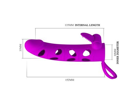 PRETTY LOVE - Vibrating Penis Sleeve with Ball Strap