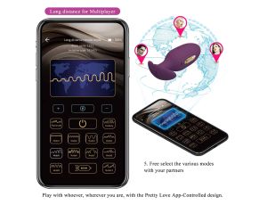 PRETTY LOVE - Jefferson, 12 vibration functions 3 electric shock functions Mobile APP Long-distance Control - image 2