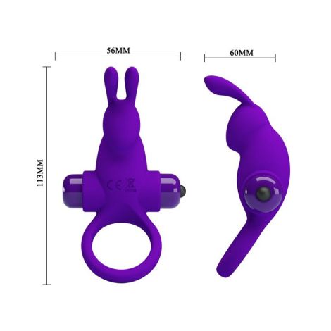 PRETTY LOVE - VIBRANT PENIS RING I Purple - 5