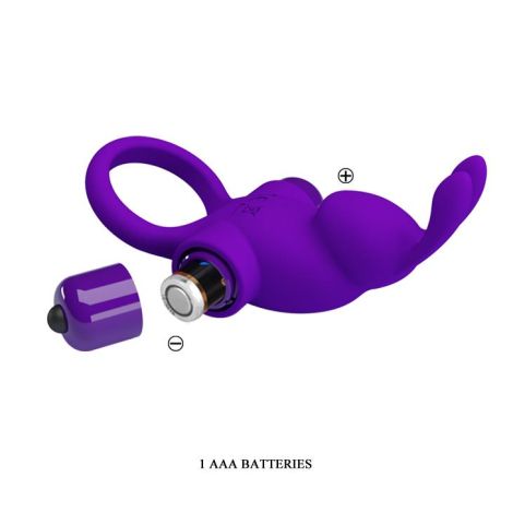 PRETTY LOVE - VIBRANT PENIS RING I Purple - 7