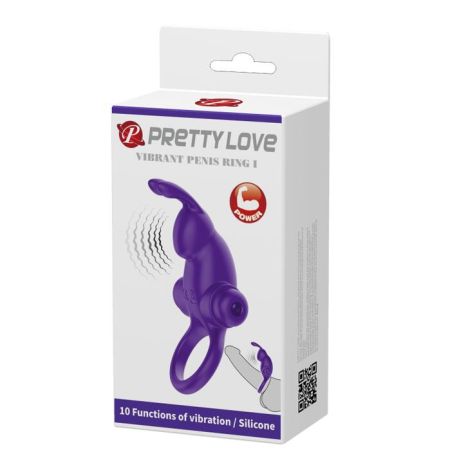 PRETTY LOVE - VIBRANT PENIS RING I Purple - 8