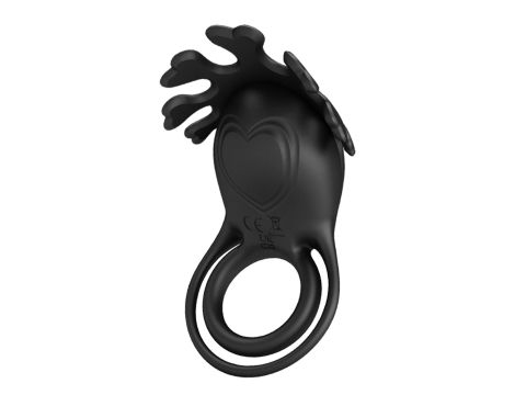 PRETTY LOVE - VIBRANT PENIS RING RUBEN Black, 7 vibration functions