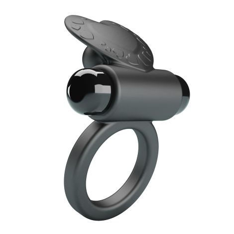 PRETTY LOVE - VIBRANT PENIS RING DEBONAIRE Black, 10 vibration functions - 10