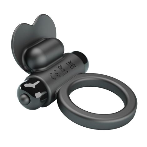 PRETTY LOVE - VIBRANT PENIS RING DEBONAIRE Black, 10 vibration functions - 11