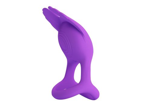 PRETTY LOVE - VIBRANT PENIS RING SILAS Black, 7 vibration functions