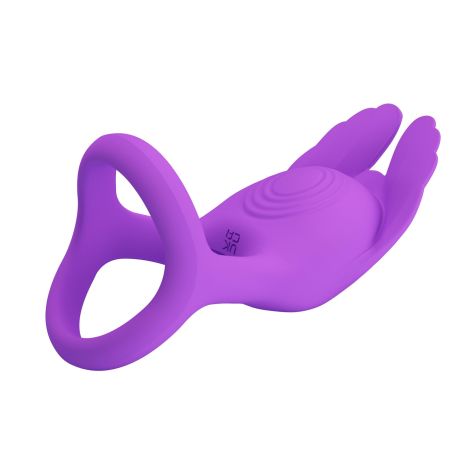 PRETTY LOVE - VIBRANT PENIS RING SILAS Black, 7 vibration functions - 7