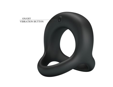 PRETTY LOVE - VIBRANT PENIS RING ELLIOTT Black, 10 vibration functions - 9