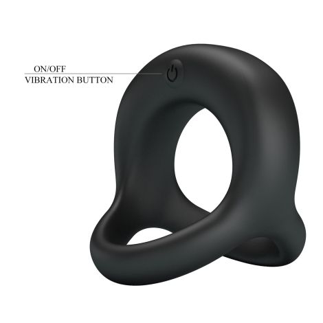 PRETTY LOVE - VIBRANT PENIS RING ELLIOTT Black, 10 vibration functions - 9