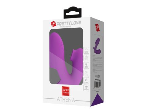 PRETTY LOVE - Super Finger ATHENA Purple, 7 vibration functions 7 tapping functions Memory function - 10