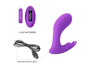 PRETTY LOVE - Idabelle Purple, 12 vibration functions 12 pulse wave settings Wireless remote control - image 2